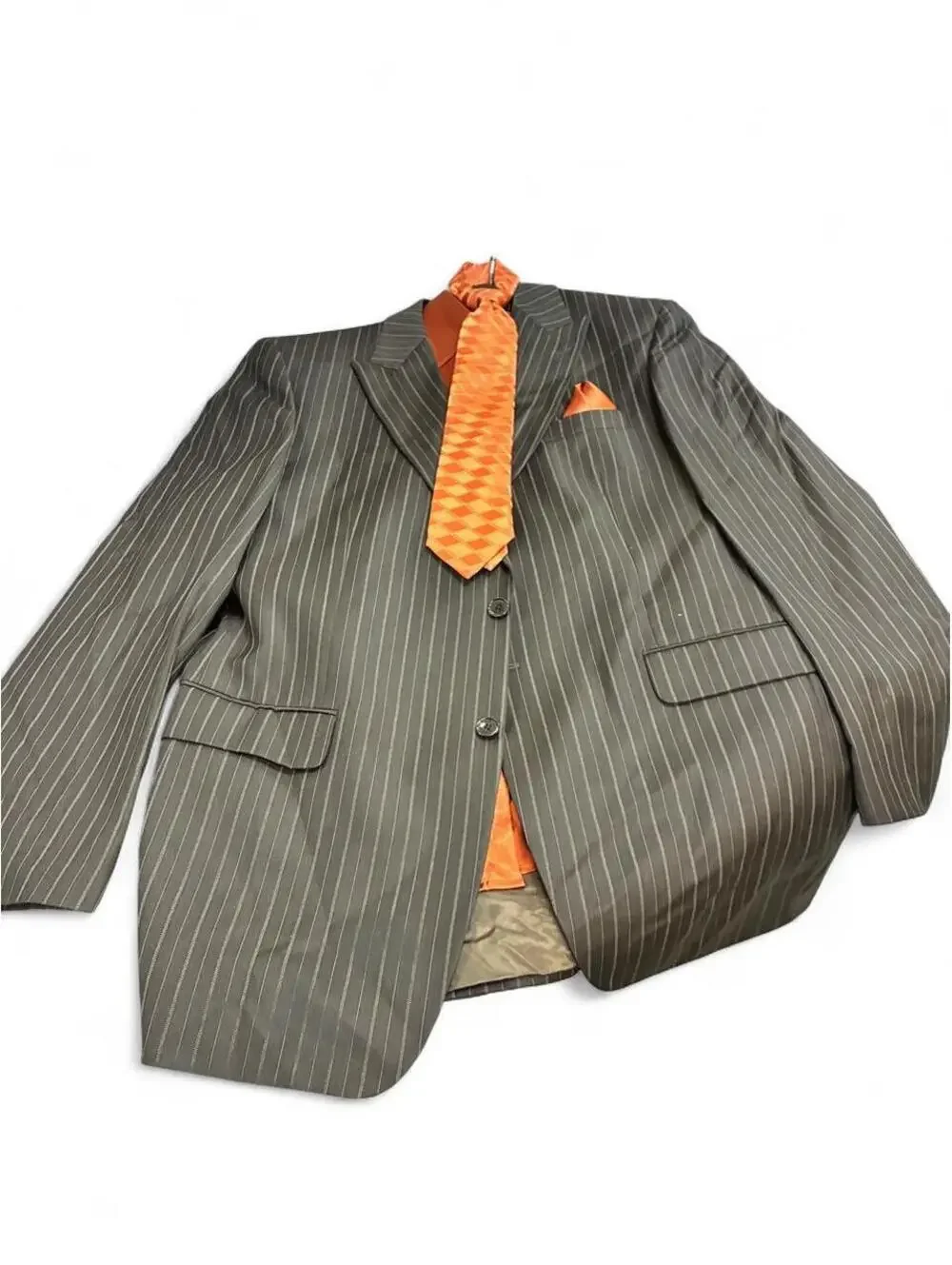 Men's Grey and Black Suit